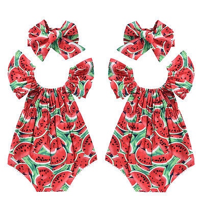 watermelon baby romper