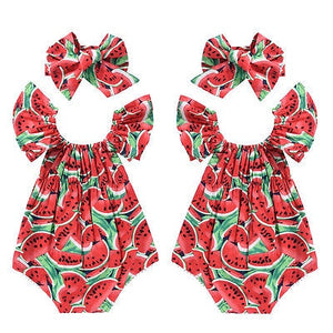 watermelon baby romper